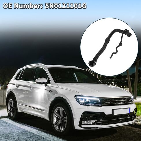 Radiator Hose Heater Hose No.5N0121101G for Volkswagen Tiguan 2009-2018 Black Rubber 1 Pc Coolant Pipe Good Sealing in Saudi Arabia