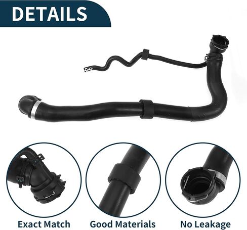 Radiator Hose Heater Hose No.5N0121101G for Volkswagen Tiguan 2009-2018 Black Rubber 1 Pc Coolant Pipe Good Sealing in Saudi Arabia