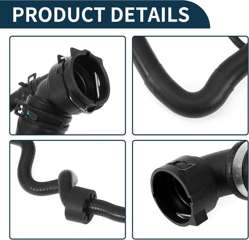 Radiator Hose Heater Hose No.5N0121101G for Volkswagen Tiguan 2009-2018 Black Rubber 1 Pc Coolant Pipe Good Sealing in Saudi Arabia