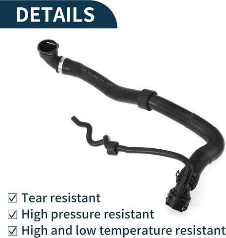 Radiator Hose Heater Hose No.5N0121101G for Volkswagen Tiguan 2009-2018 Black Rubber 1 Pc Coolant Pipe Good Sealing in Saudi Arabia