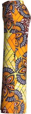 iooiooi Women's Fashion Casual Plus Size African Print Cotton Wide Leg Pants with Pockets in Saudi Arabia