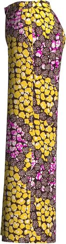 iooiooi Women's Fashion Casual Plus Size African Print Cotton Wide Leg Pants with Pockets in Saudi Arabia