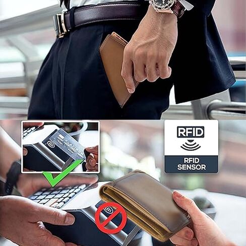 محفظة من الرجال المصنوعة يدويًا من الرجال المصنوعة يدويًا مع نص ملهم ، و RFID متعدد الوظائف ، عيد ميلاد عيد الميلاد عيد ميلاد هدايا رومانسية للزوج وصديقها in Kuwait