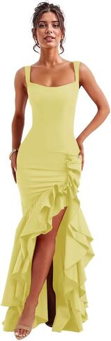 Ruffle Satin Prom Dress for Women 2025 Corset Long Formal Cocktail Party Gown in Saudi Arabia