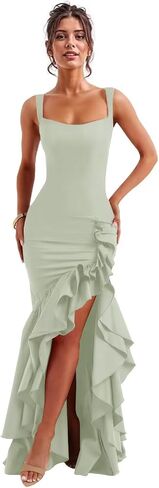 Ruffle Satin Prom Dress for Women 2025 Corset Long Formal Cocktail Party Gown in Saudi Arabia