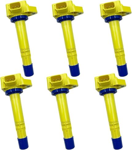 IGNITION COIL UF400 UF242 30520PGKA01 30520P8EA01 SET OF 6 COMPATIBLE WITH Acura CL EL MDX RL TL Honda Accord GEN 7 Civic Odyssey Pilot Ridgeline Saturn Vue 1.7 L4 3.0 3.2 3.5 3.7 V6 in Saudi Arabia