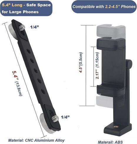 حامل هاتف لـ DJI Osmo Pocket 3، محول توسيع ملحقات الجيب 3 مع فتحة خيط 1/4 بوصة تستخدم مع حامل ثلاثي القوائم وقضيب تمديد in Kuwait