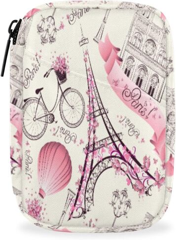 Pill Case Pill Travel Organizer 7 Day Weekly Medicine Pill Box Paris France Eiffel Tower Small Cute Compact Size Vitamin Container Pill Bottle Portable Birth Control Pill Holder Bag with Zipper in Kuwait
