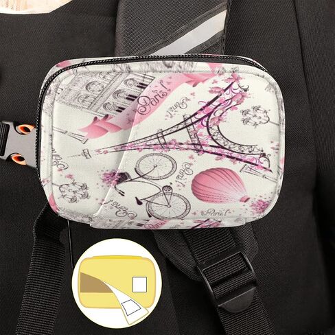 Pill Case Pill Travel Organizer 7 Day Weekly Medicine Pill Box Paris France Eiffel Tower Small Cute Compact Size Vitamin Container Pill Bottle Portable Birth Control Pill Holder Bag with Zipper in Kuwait