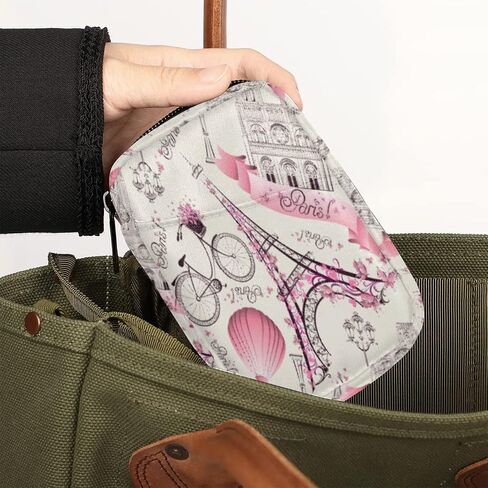 Pill Case Pill Travel Organizer 7 Day Weekly Medicine Pill Box Paris France Eiffel Tower Small Cute Compact Size Vitamin Container Pill Bottle Portable Birth Control Pill Holder Bag with Zipper in Kuwait