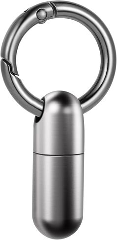 Titanium Keychain Pill Holder Waterproof Lightweight Portable Pocket Mini Pill Case for Emergency Medicine Travel Fits Daily Purse Wallet Small Pill Box Containers (Medium（2 Separate Compartments）) in Saudi Arabia