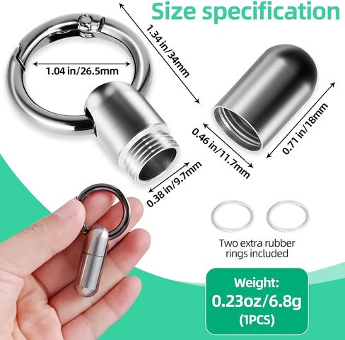 Titanium Keychain Pill Holder Waterproof Lightweight Portable Pocket Mini Pill Case for Emergency Medicine Travel Fits Daily Purse Wallet Small Pill Box Containers (Medium（2 Separate Compartments）) in Saudi Arabia