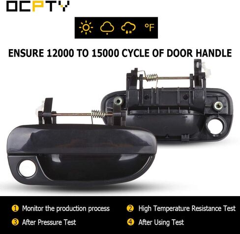 مقبض الباب OCPTY المركب الخارجي للركاب الأيمن بديل مناسب 2000-2005 للكنة Hyundai خارج مقبض الباب سلس الأسود in Saudi Arabia