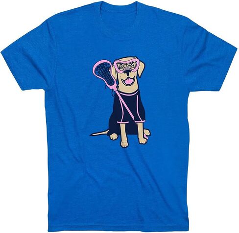 Girls Lacrosse Lily The Lacrosse Dog Short Sleeve T-Shirt | Girls Lacrosse Tee | Youth and Adult Sizes in Saudi Arabia