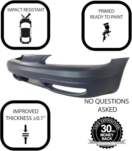 FITPARTS متوافقة مع غطاء المصد الأمامي 1999-2004 OLDSMOBILE Alero GLS GX SEDAN CUPE 99-04. جديد ، مستعد وجاهز للطلاء. مع ثقوب الضوء الضباب. GM1000575 22610697 2000 2001 2002 2003 in Saudi Arabia