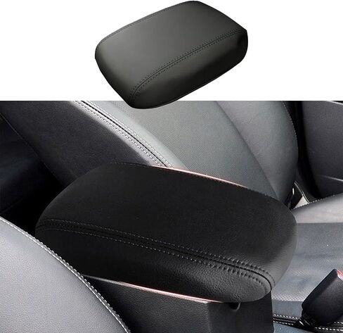 Center Console Armrest Box Cover Suitable for 2013-2018 Subaru Forester Waterproof Anti-Scratch PU Leather Protective Cover Interior Accessories Black Stitch in Saudi Arabia