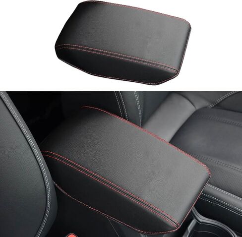 Center Console Armrest Box Cover Suitable for 2013-2018 Subaru Forester Waterproof Anti-Scratch PU Leather Protective Cover Interior Accessories Black Stitch in Saudi Arabia