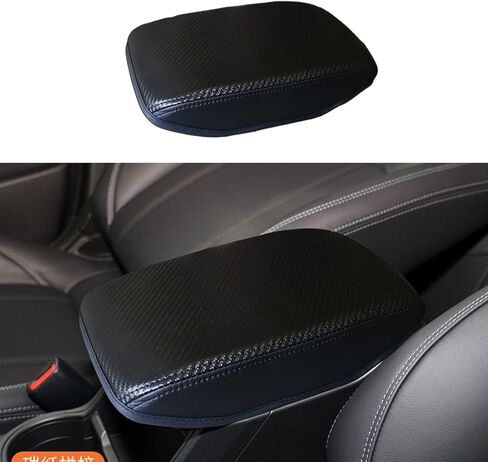 Center Console Armrest Box Cover Suitable for 2013-2018 Subaru Forester Waterproof Anti-Scratch PU Leather Protective Cover Interior Accessories Black Stitch in Saudi Arabia