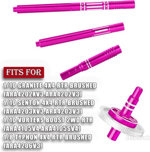 RC 91T Slipper Clutch 0.6 Pitch Gear w/(19T 21T 23T 25T) Pinions & Center Drive Shaft Upgrades Part for 1/10 Granite 4X4/Granite 4x2 Mega550,Red in Kuwait