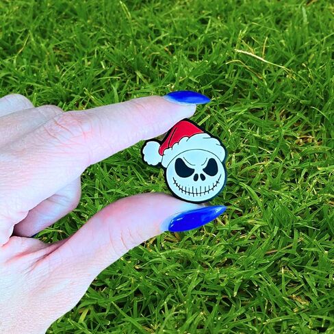 Lashicorn Santa Hat Skeleton Jack Halloween Christmas Skelling Silicone Focal Bead | 12pk for Freshie Hangers Nightmare Character Movie in Saudi Arabia