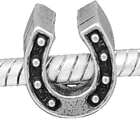 Sexy Sparkles Charm Spacer Bead - European Luck Luck Horse Shoe ، متوافق مع أساور سحر سلسلة الأفعى ، ويناسب العلامات التجارية الرئيسية ، وحجم الفتحة 4.5 مم in Saudi Arabia