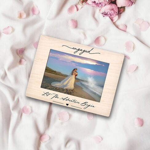 Mr and Mrs 4x6 Picture Frame, Mr and Mrs Gifts, Wedding Gifts for Newlyweds Couples Bride and Groom, Just Married Gifts, Honeymoon Gifts, Wedding Picture Photo Frames for Desk Decor in Kuwait