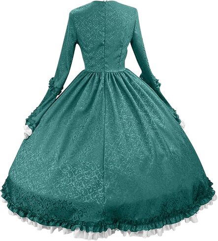 Lmdudan Plus Size Victorian Dress for Women Gothic Dresses Flare Sleeve Layered Cosplay Costume Princess Skirt Lolita Dress in Saudi Arabia