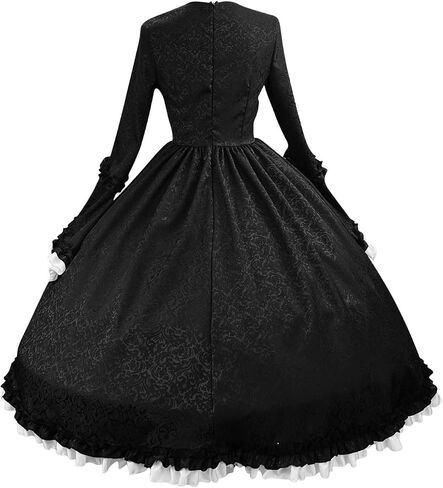 Lmdudan Plus Size Victorian Dress for Women Gothic Dresses Flare Sleeve Layered Cosplay Costume Princess Skirt Lolita Dress in Saudi Arabia