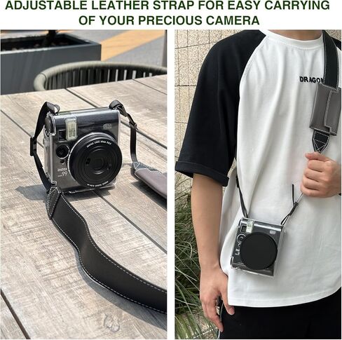 غطاء عدسة لكاميرا Fujifilm Instax Mini 99 الفورية، ملحقات صغيرة لغطاء عدسة Fuji Instax Mini 99، ألبوم صور صغير، ملصقات حدود للصور (بدون كاميرا) - أسود in Kuwait