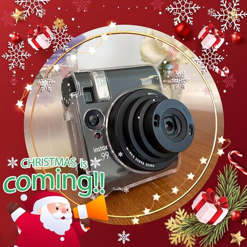 غطاء عدسة لكاميرا Fujifilm Instax Mini 99 الفورية، ملحقات صغيرة لغطاء عدسة Fuji Instax Mini 99، ألبوم صور صغير، ملصقات حدود للصور (بدون كاميرا) - أسود in Kuwait