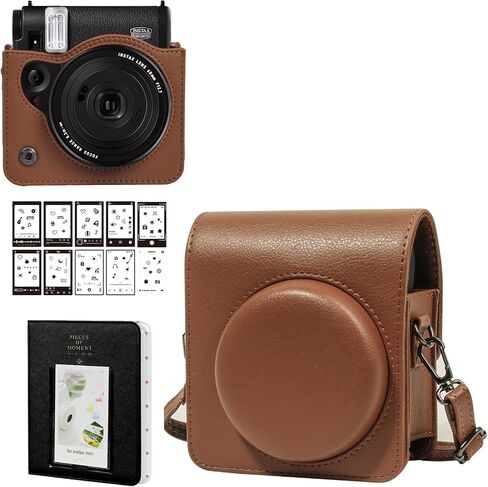 Lens Cap for Fujifilm Instax Mini 99 Instant Camera, Mini Accessories for Fuji Instax Mini 99 Lens Cap, Mini Photo Album, Photo Border Stickers (No Camera) - Black in Saudi Arabia