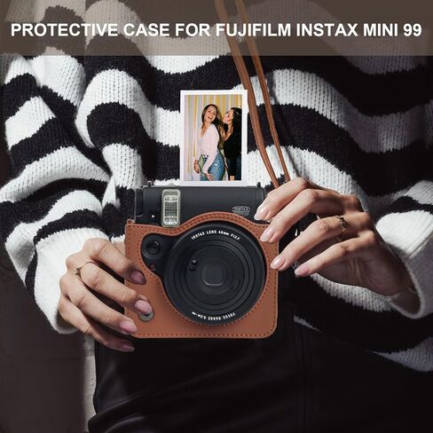 Lens Cap for Fujifilm Instax Mini 99 Instant Camera, Mini Accessories for Fuji Instax Mini 99 Lens Cap, Mini Photo Album, Photo Border Stickers (No Camera) - Black in Saudi Arabia