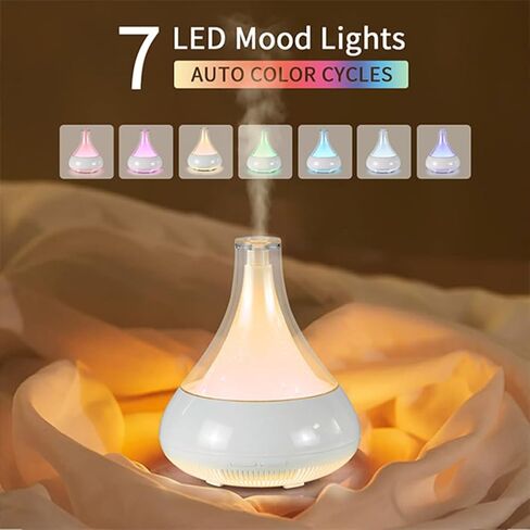 Smart Aromatherapy Diffuser & Humidifier with Phone App Control - 350ML Ultrasonic Essential Oil Diffuser, Whisper-Quiet, Air Freshener, Multi-Color LED in Saudi Arabia