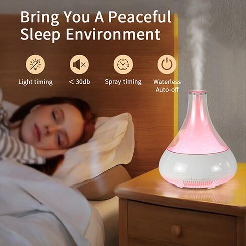 Smart Aromatherapy Diffuser & Humidifier with Phone App Control - 350ML Ultrasonic Essential Oil Diffuser, Whisper-Quiet, Air Freshener, Multi-Color LED in Saudi Arabia