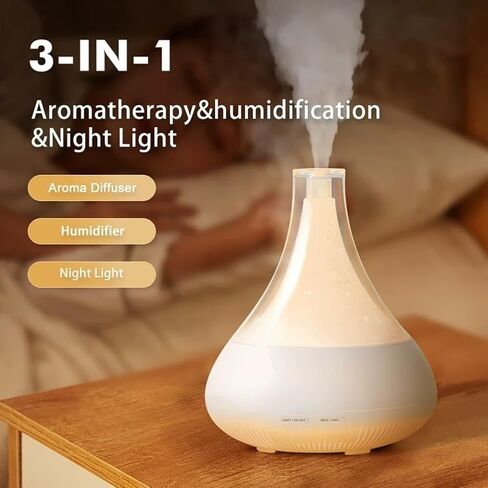 Smart Aromatherapy Diffuser & Humidifier with Phone App Control - 350ML Ultrasonic Essential Oil Diffuser, Whisper-Quiet, Air Freshener, Multi-Color LED in Saudi Arabia