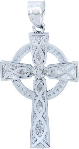 Claddagh Gold 925 Sterling Silver Trinity Cross Pendant in Saudi Arabia