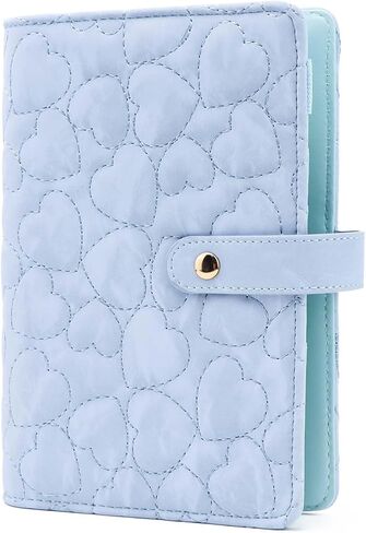 A6 Binder Binder Gold Pu Leather Cover Cover 6 Rings Rings Wover Leaf Noteboor Wover مع إغلاق مشبك مغناطيسي لـ Planner Traveler Journal (A6 ، الذهب) in Kuwait