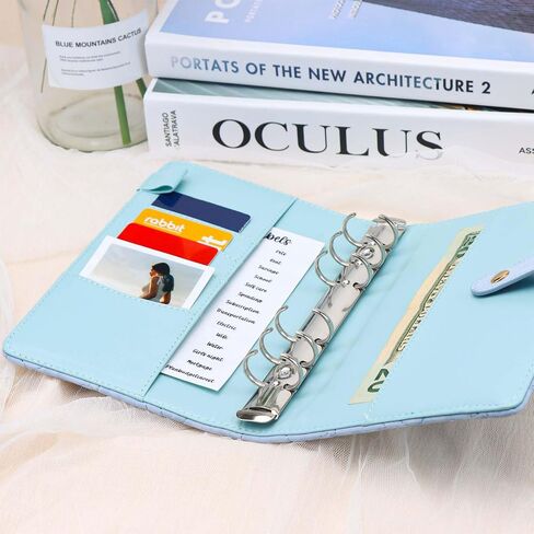 A6 Binder Binder Gold Pu Leather Cover Cover 6 Rings Rings Wover Leaf Noteboor Wover مع إغلاق مشبك مغناطيسي لـ Planner Traveler Journal (A6 ، الذهب) in Kuwait