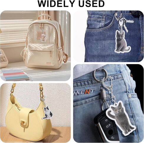 8 أجهزة كمبيوتر لطيفة سلسلة مفاتيح الحيوانات اللطيفة Cat Meme Keychains - مضحكة Cat Emoji الحلي للحقائب/محفظة ، Kawaii Charm Starm Starm Ceychain (سلاسل المفاتيح ذات الطابع الحيواني) in Kuwait