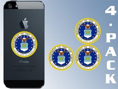 Magnet 4-Pack 1.5 inch Round AIR Force Logo Cell Phone Magnetics - Seal Small case USAF Size: 1.5 x 1.5 inch (4 Stickers) in Saudi Arabia