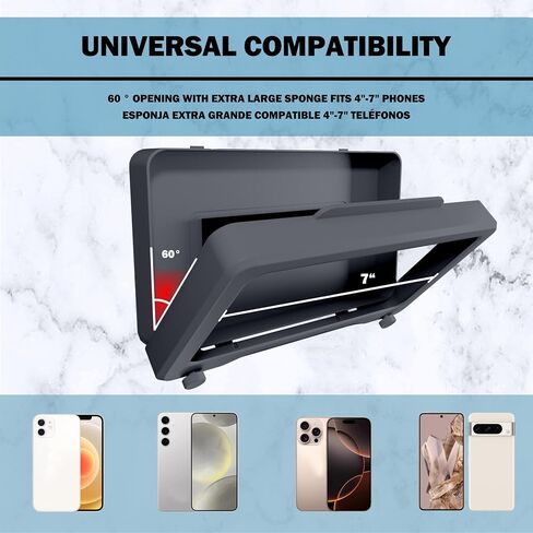 Shower Phone Holder Waterproof - 360 Rotatble Adjustable Shower iPhone Case Holder, Enhanced Touch Sensitivity & Stability, Bathroom Wall Phone Mount Stand Anti Fog Case, Washroom Accessories in Saudi Arabia