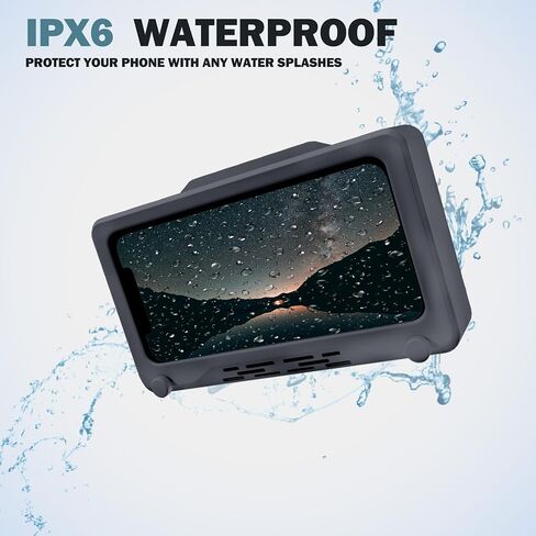 Shower Phone Holder Waterproof - 360 Rotatble Adjustable Shower iPhone Case Holder, Enhanced Touch Sensitivity & Stability, Bathroom Wall Phone Mount Stand Anti Fog Case, Washroom Accessories in Saudi Arabia