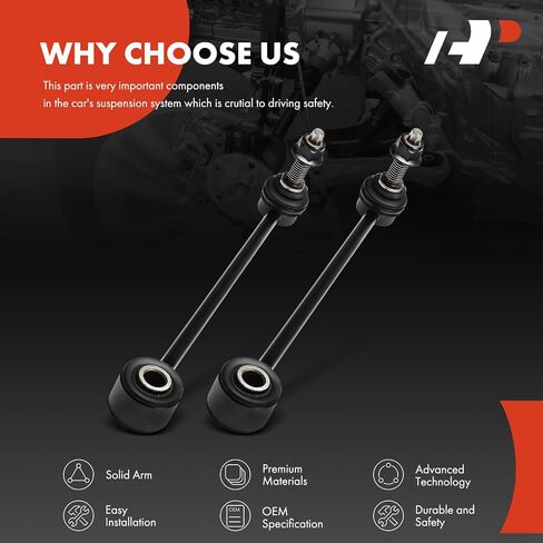A-Premium 2 x Rear Sway Bar Links Stabilizer Bar Links, Compatible with Jeep WK Series Grand Cherokee 2005-2010, XK Series Commander 2006-2010 in Saudi Arabia