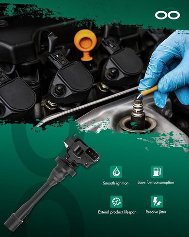 SCITOO Ignition Coil Coils Pack fits for Mitsubishi Outlander 2.4L 2003-2005 for Mitsubishi Mirage 1.8L 1997-2002 for Chrysler Sebring 2.4L 2001-2005 UF295 UF-141 IC152 set of 2 in Saudi Arabia