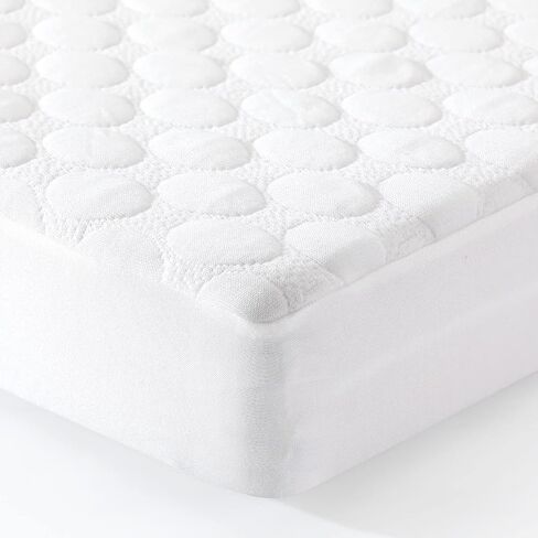 GRSSDER Waterproof Crib Mattress Protector, Extra Soft and Breathable Crib Sheets for Boys and Girls, Extra Thick Toddler Mattress Pad Cover 52 x 28 x 9, Circular Pattern Snow White in Saudi Arabia