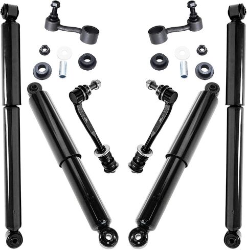 Detroit Axle - 8pc Strock Absorbers Kit for 2004-2009 Dodge Durango Chrysler Aspen ، 4 أمور وامتصاص الصدمات الأمامية ، 4 روابط متوفرة أمامية وخلفية استبدال 2005 2006 2007 2007 in Kuwait