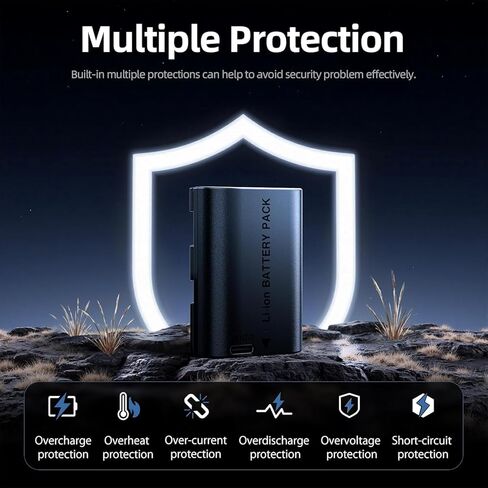 llano LP-E6NH Battery (USB-C Input) 2400mAh Replacement Battery Pack for Canon EOS R7 R5 R6 R6 II R, 5DIV, 6DII, 7DII, 80D, 90D Black in Kuwait