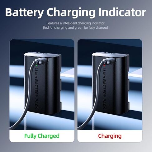 llano LP-E6NH Battery (USB-C Input) 2400mAh Replacement Battery Pack for Canon EOS R7 R5 R6 R6 II R, 5DIV, 6DII, 7DII, 80D, 90D Black in Kuwait