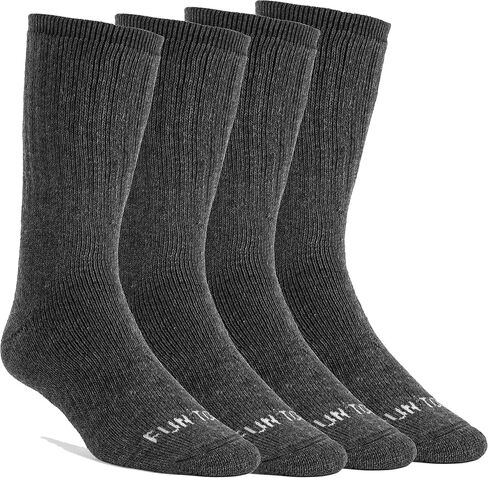 FUN TOES Men's Thermal Insulated Heavy Duty Premium Merino Wool Crew Socks 4 Pairs in Kuwait