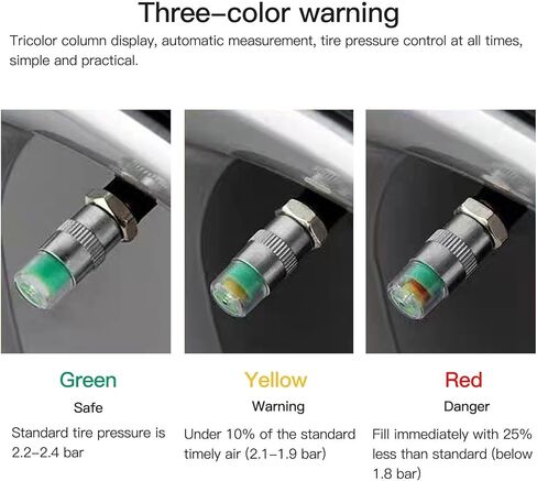 8 PCS CAR CAR TIRE VALVE CATS ، MONITION LUSSION MONITOR in Kuwait